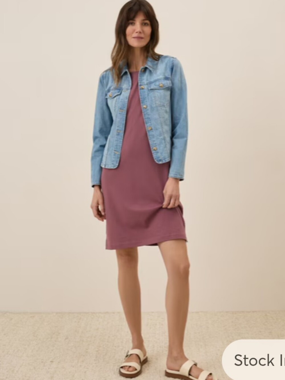 Pact Women's Mauve Softspun Tee Dress
